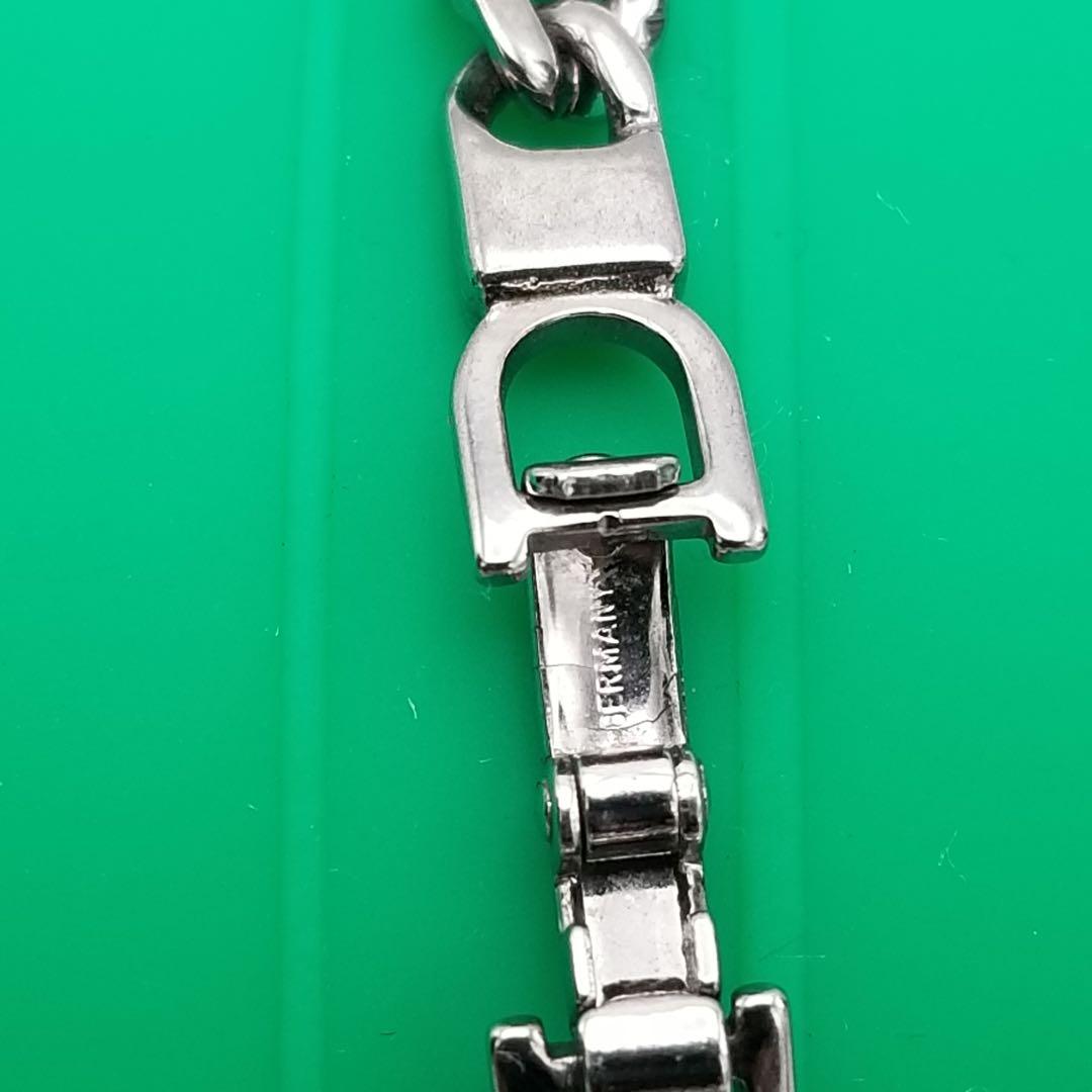 Christian Dior シルバー チェーンブレスレット ロゴ入り