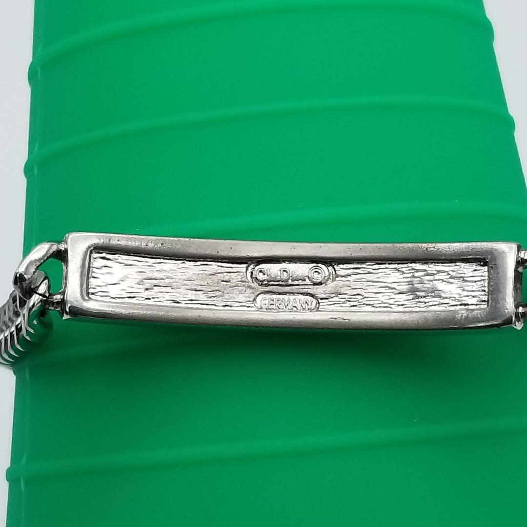 Christian Dior シルバー チェーンブレスレット ロゴ入り