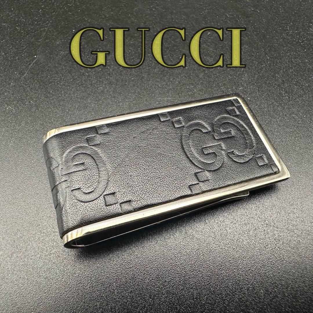 極美品✨　GUCCI　マネークリップ　インターロッキング　ロゴ　刻印　1506