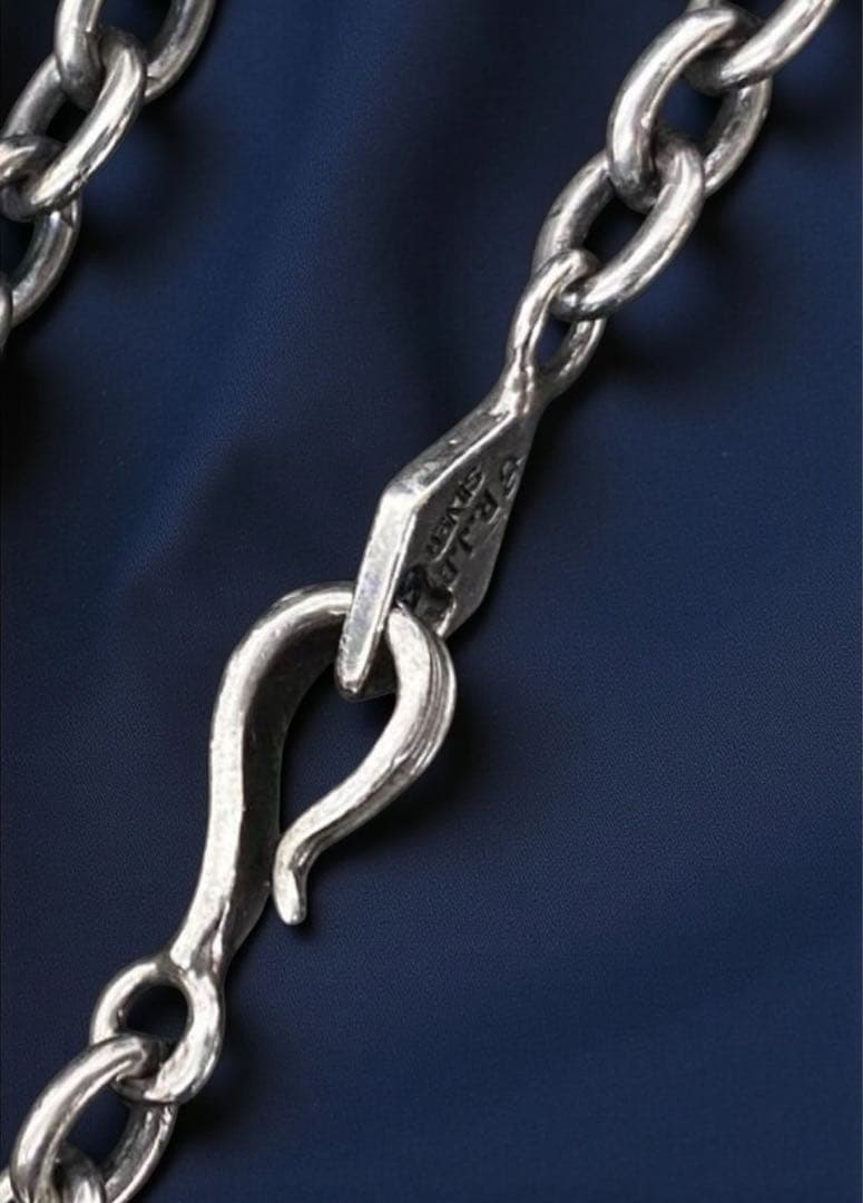 R.J.B シルバー925 ダイヤ リング あずきチェーン ネックレス 45cm