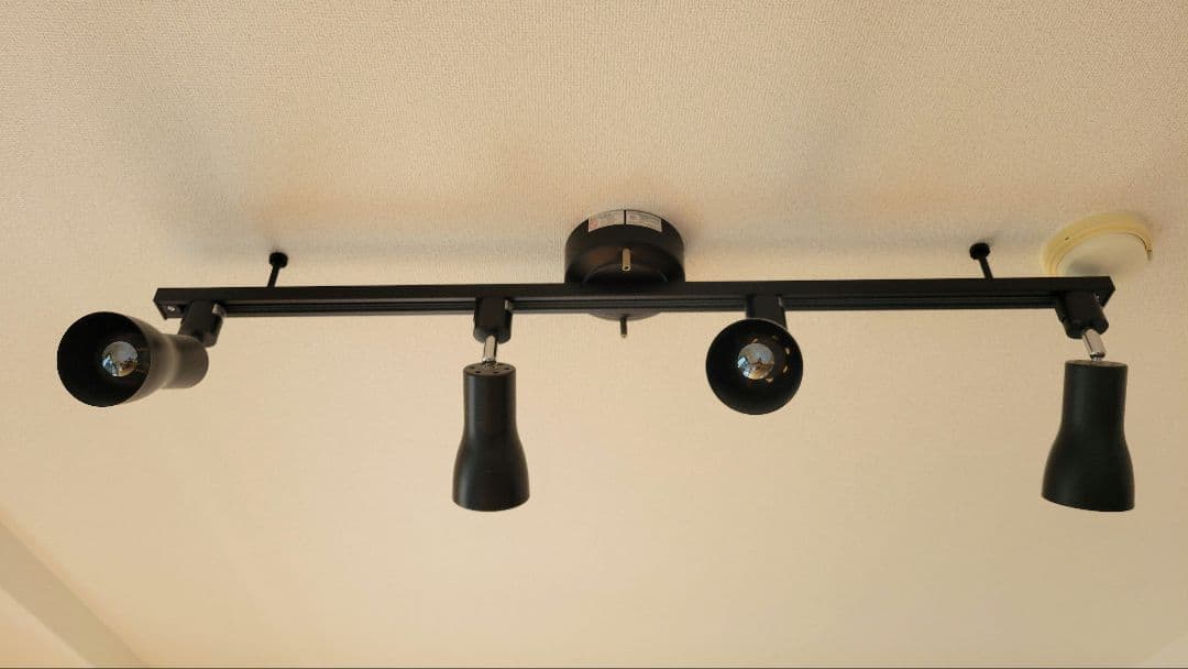 黒い4灯シーリングライト