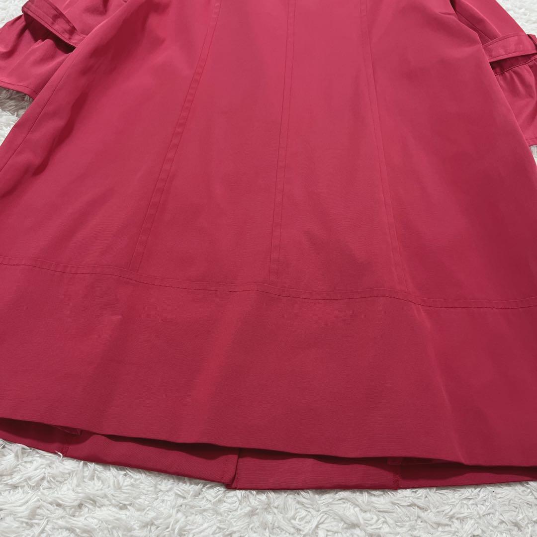 極美品✨Rose Tiara トレンチコート　ステンカラー　ピンク　フリル　46