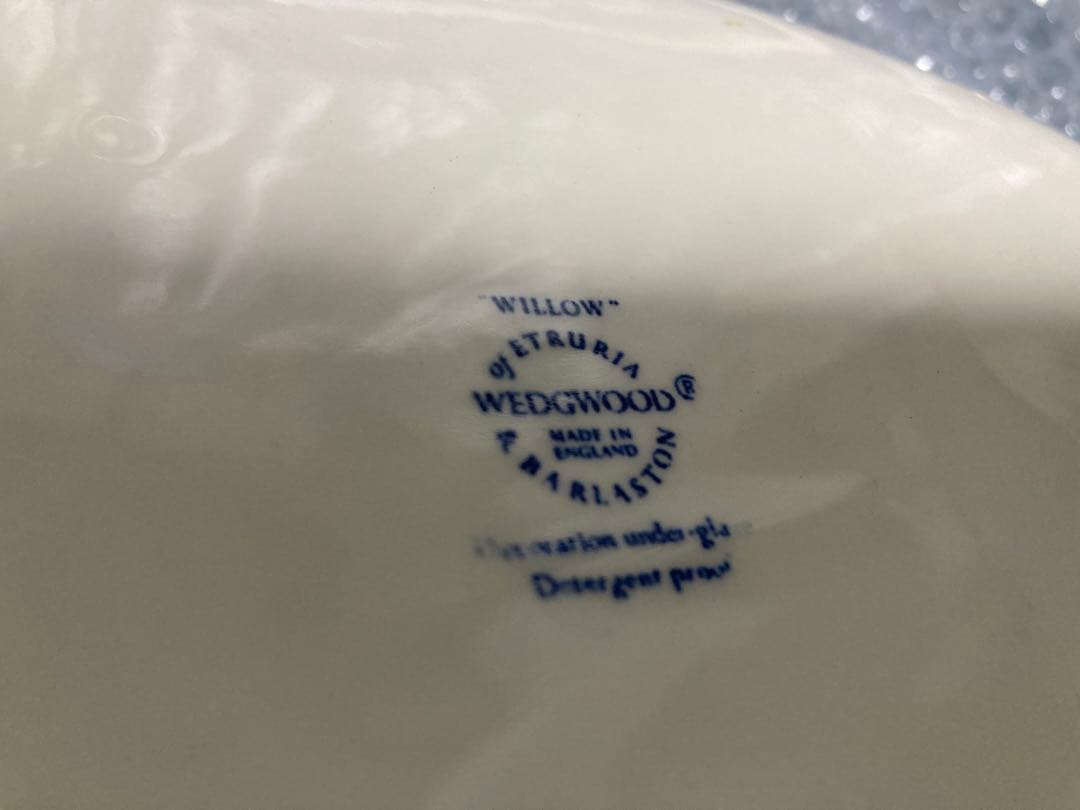  blue willow希少大オーバル皿
