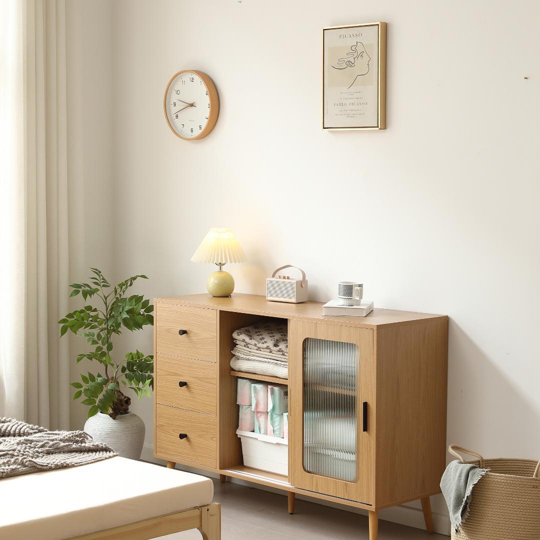 数量限定！キャビネット サイドボード整理タンス 北欧 おしゃれ　NATURAL