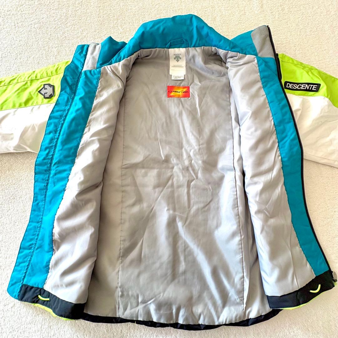 150 デサント　ヒートナビ　スキー　上下　グリーン　ブラック　スノーウェア