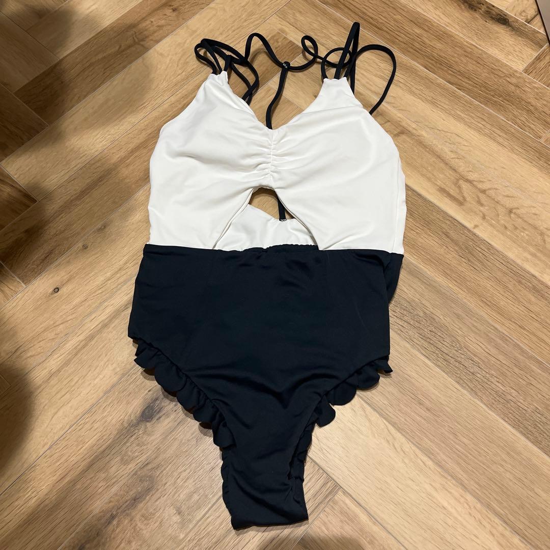 アリシアスタン ワンピース水着 ホワイト/ブラック