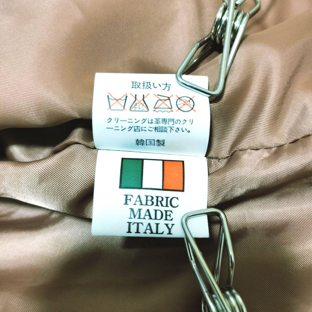 Andy イタリア製 ラムレザー ライダースジャケット フォックスファー付き