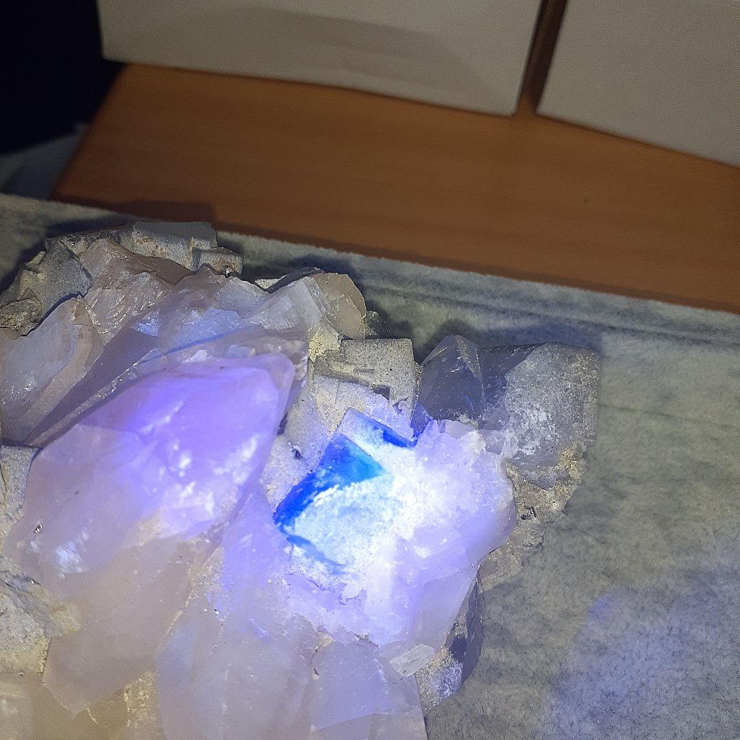 フローライト　カルサイト　共生　インテリア