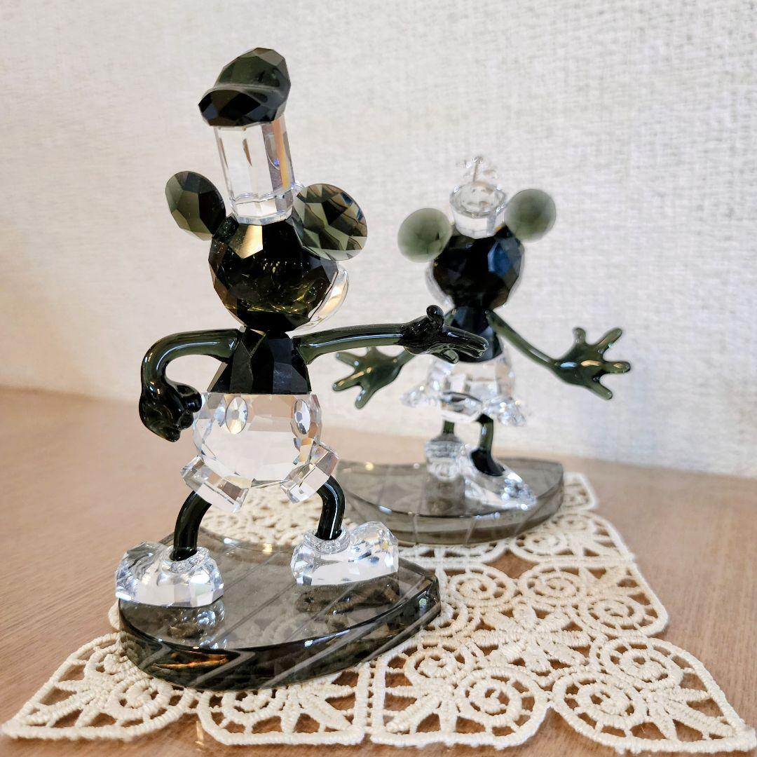 スワロフスキー製の「蒸気船ウィリー」ミッキー＆ミニー【2013年限定生産】