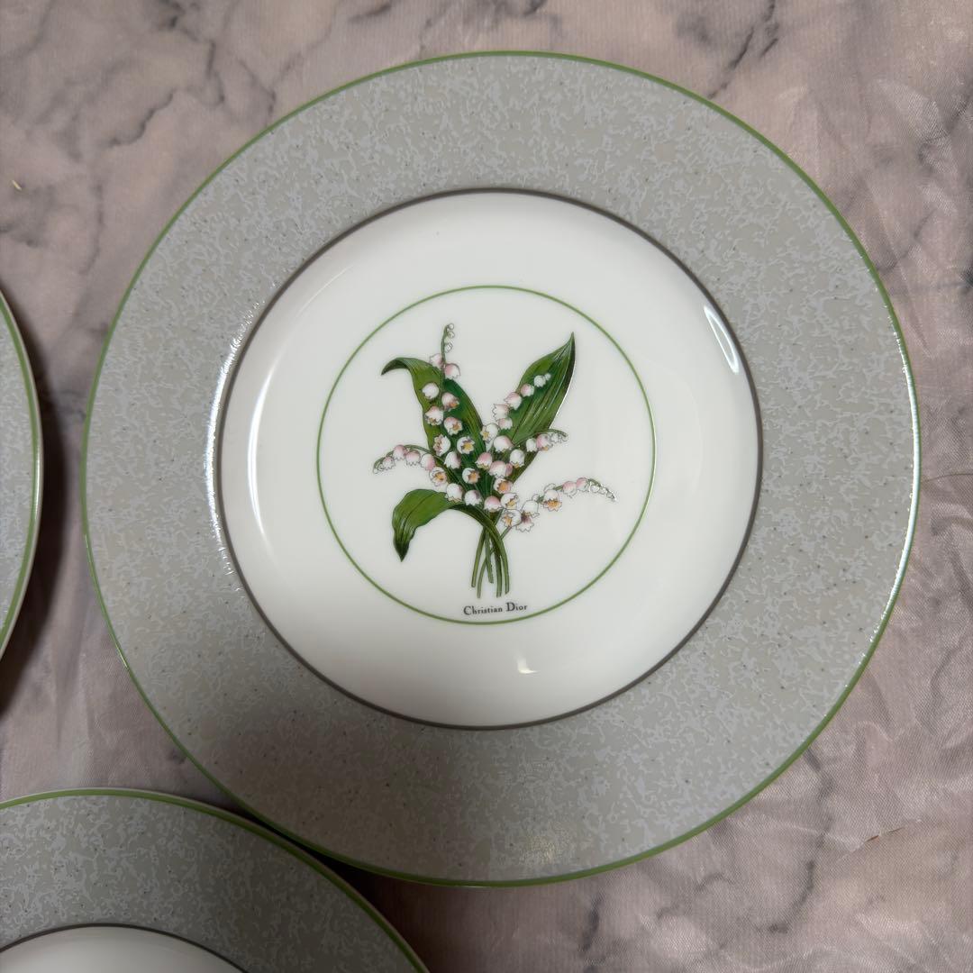 Christian Dior プレート スズラン φ19.5cm 5枚 未使用