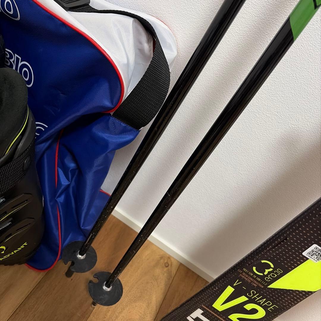 HEAD V-SHAPE V2 163cm スキー板 ストック&ブーツセット