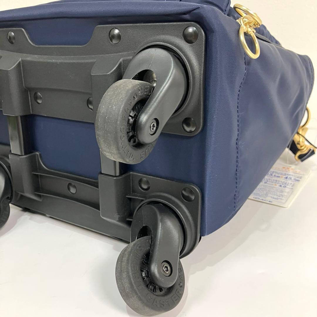 タグ付き 未使用級 エース ACE キャリーバッグ 4輪　ネイビー　コンパクト