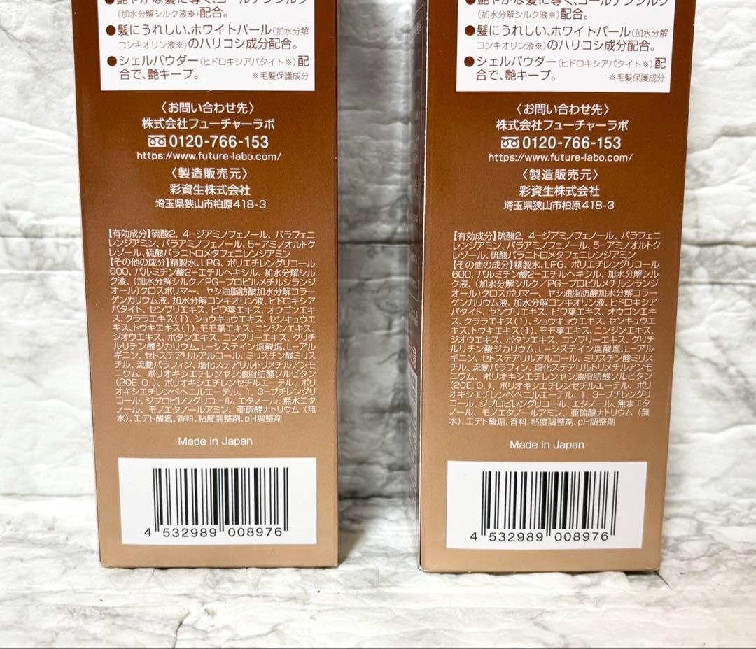 【未開封 2個】ヘアボーテ エクラ エアカラーフォーム ライトブラウン 150g