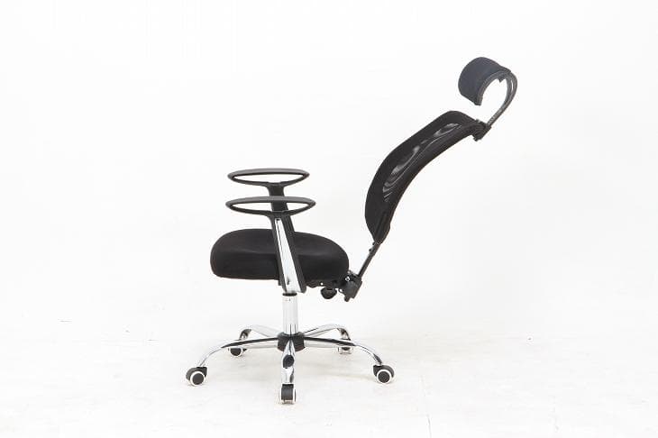 【新品・送料無料】オフィスチェアー　ヘッド付　アンテロープ　ＢＫ