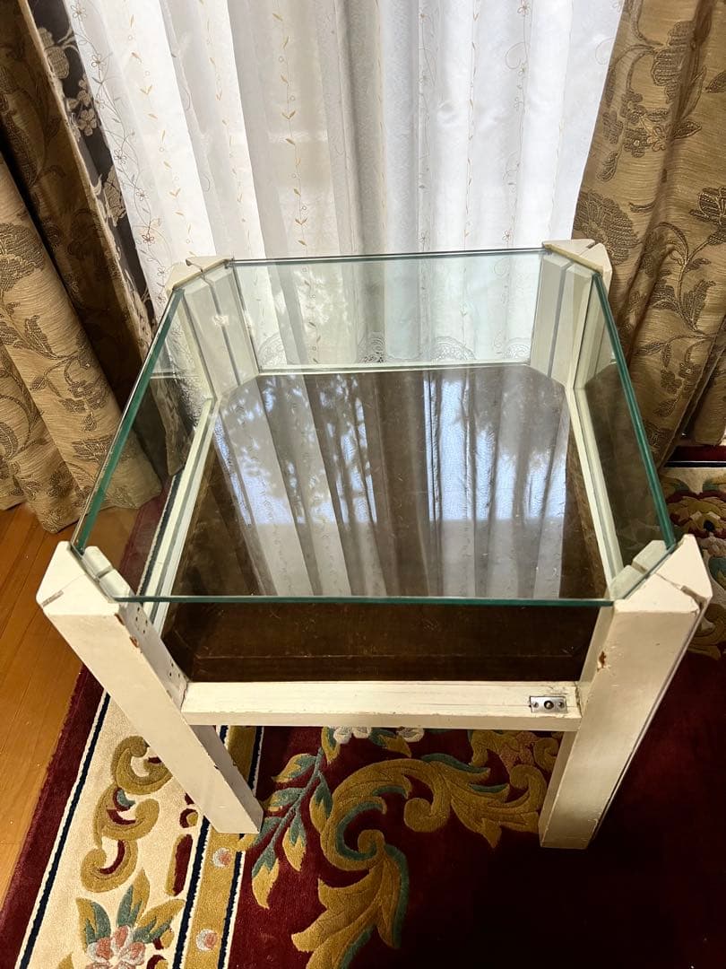 ヴィンテージ ビンテージ サイドテーブル ショウケース ガラス
