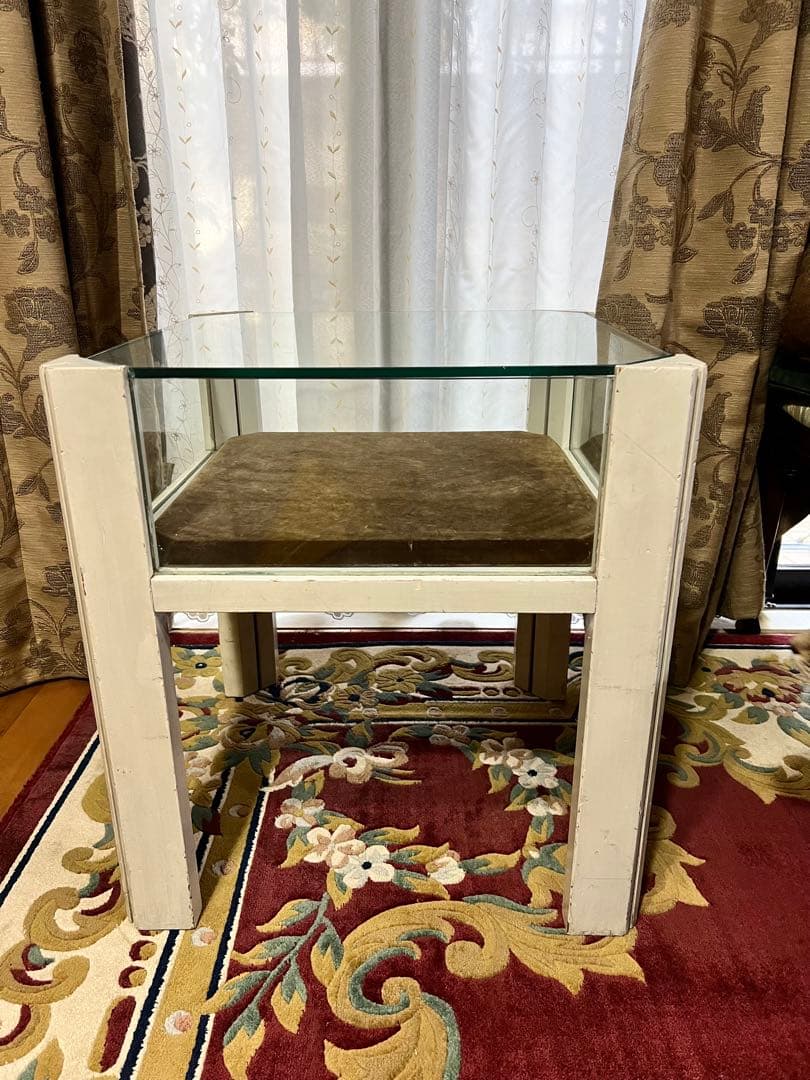 ヴィンテージ ビンテージ サイドテーブル ショウケース ガラス