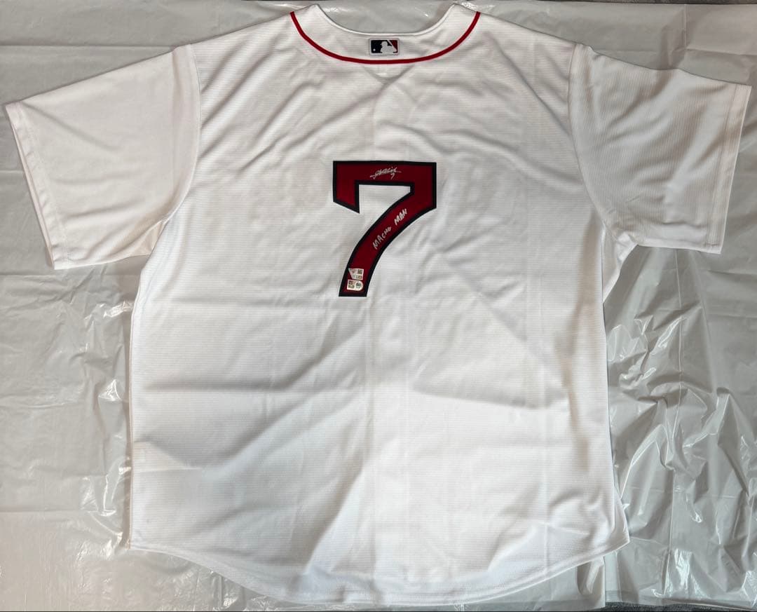 吉田正尚 直筆サインMacho Man ユニフォーム MLB Fanatics