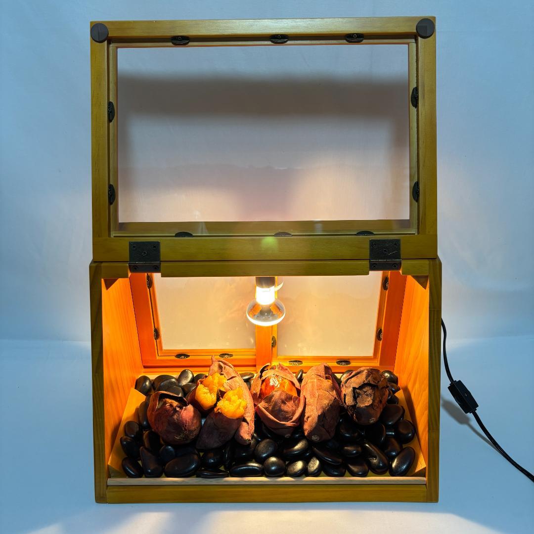 木製ホットショーケース 焼き芋保温ディスプレイケース【ナチュラル】