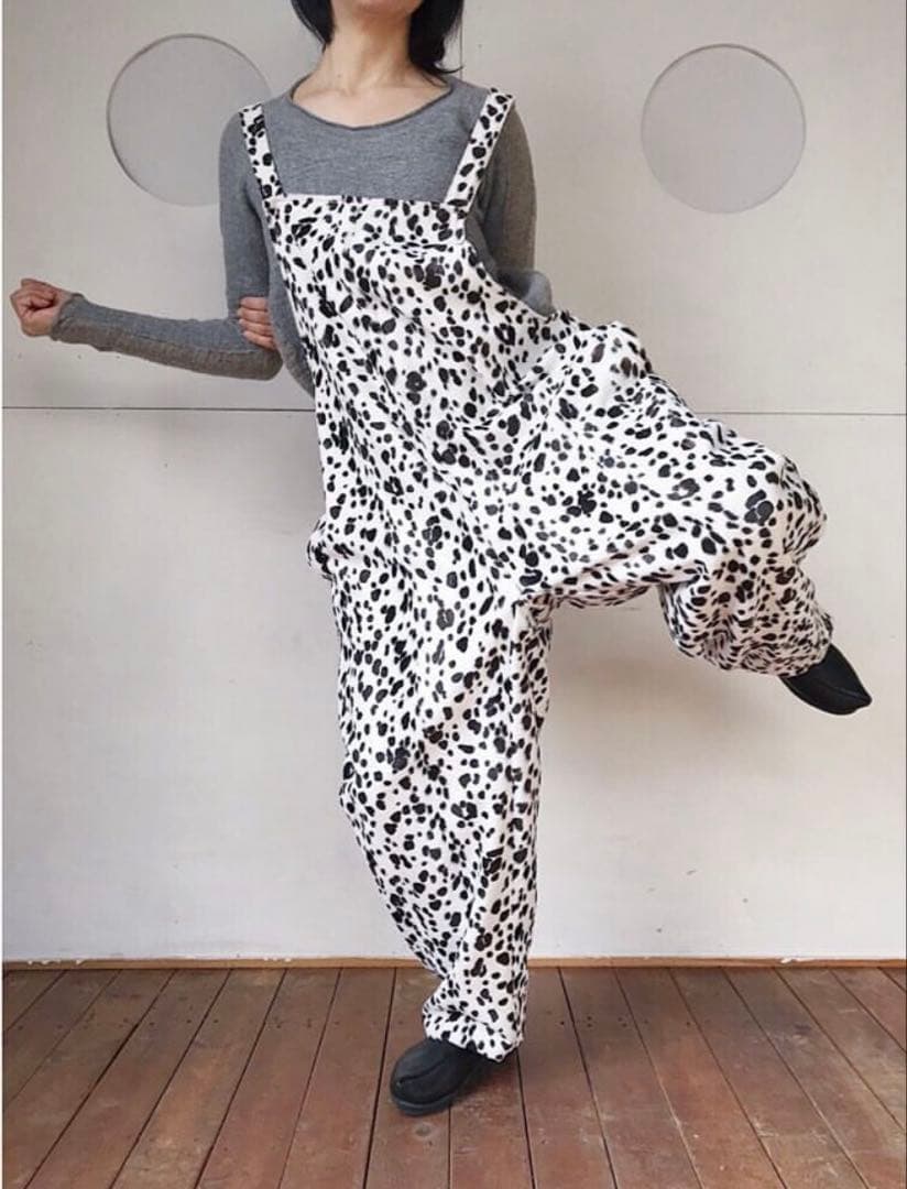 emerald thirteenフェイクファーシルバーオーバーオール