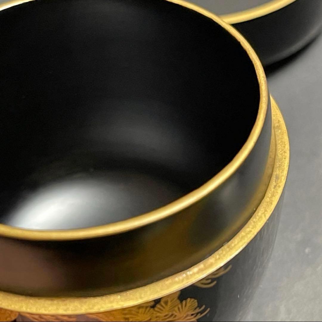 宗祥作　蒔絵　棗　共箱付き　黒