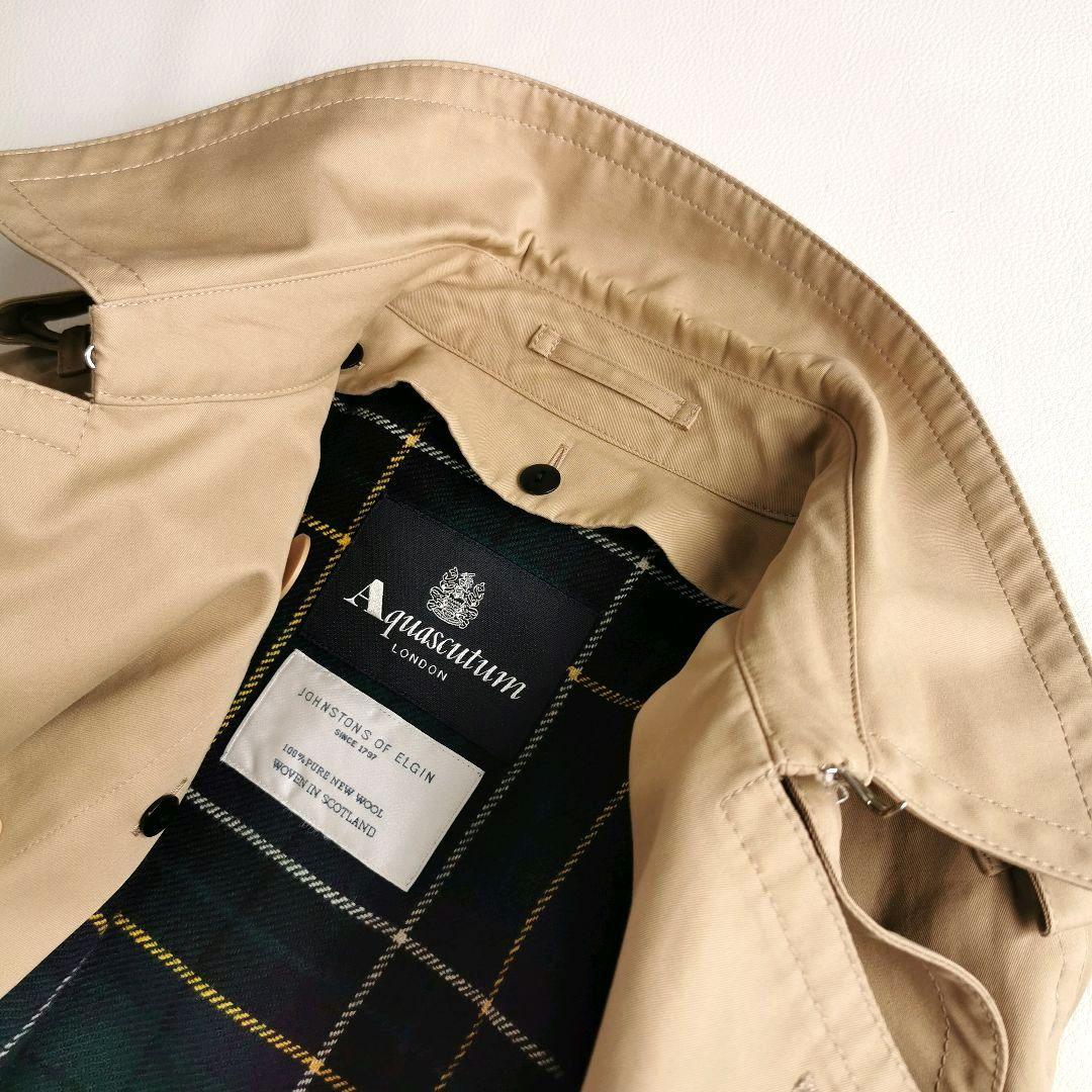 アクアスキュータム トレンチコート ジョンストンズ ライナー付 Lサイズ