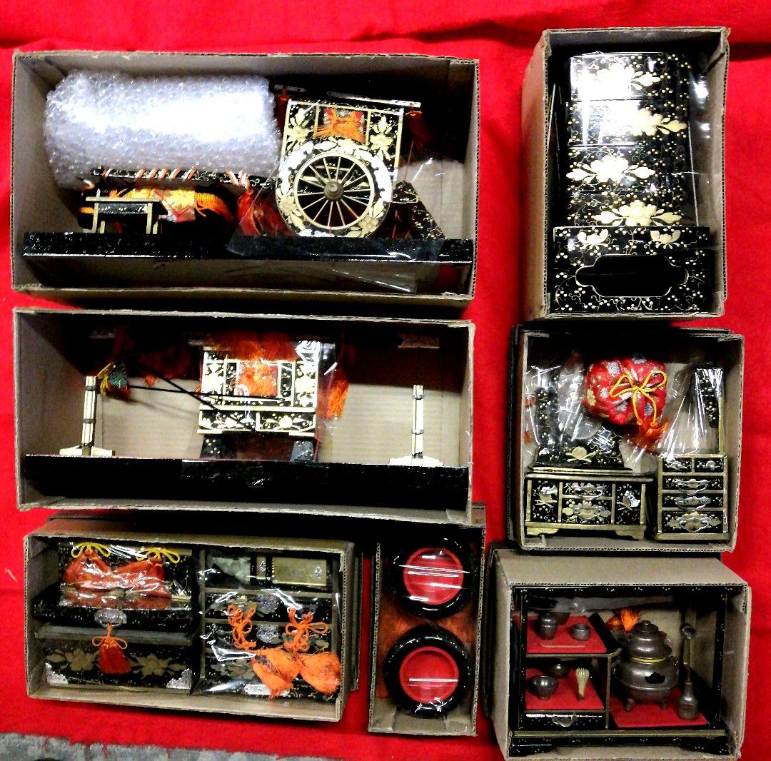 45号特選蒔絵盛り上げひな道具セット