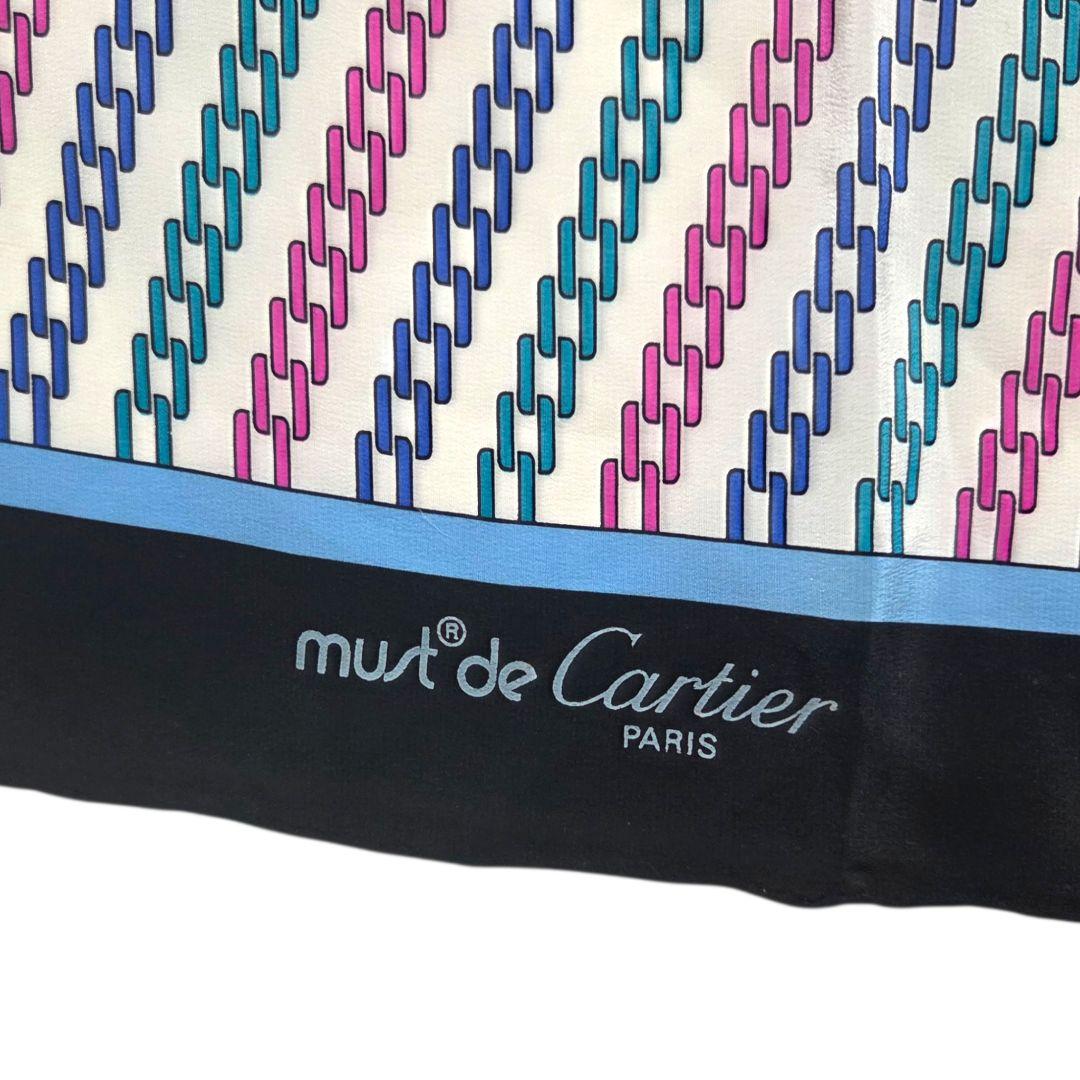 Cartier large scarf 大判 スカーフ ダブルシー ブラック