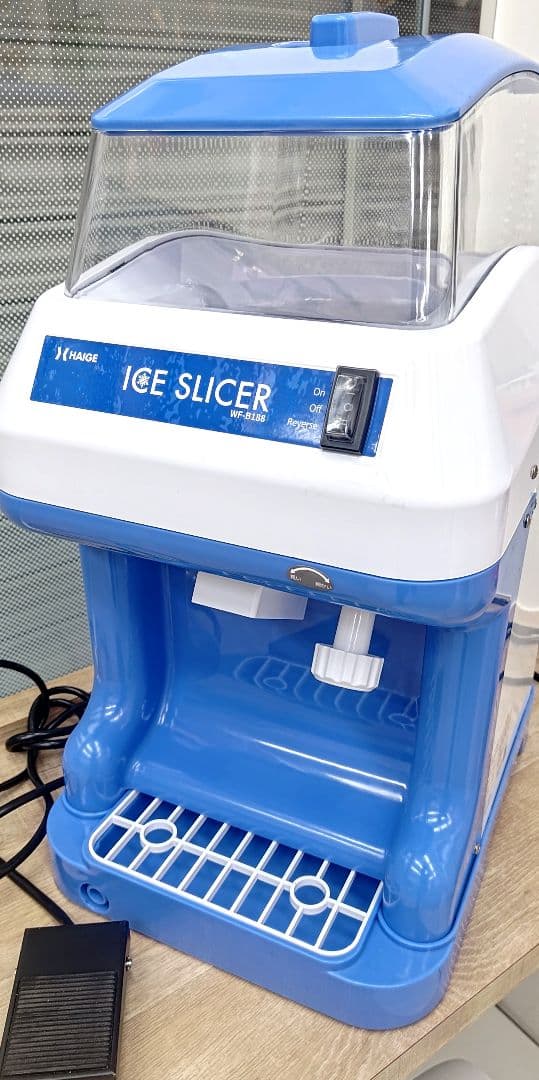 【25年購入品・中古】ハイガーかき氷機電動業務用WF-B188ペダルスイッチ付き