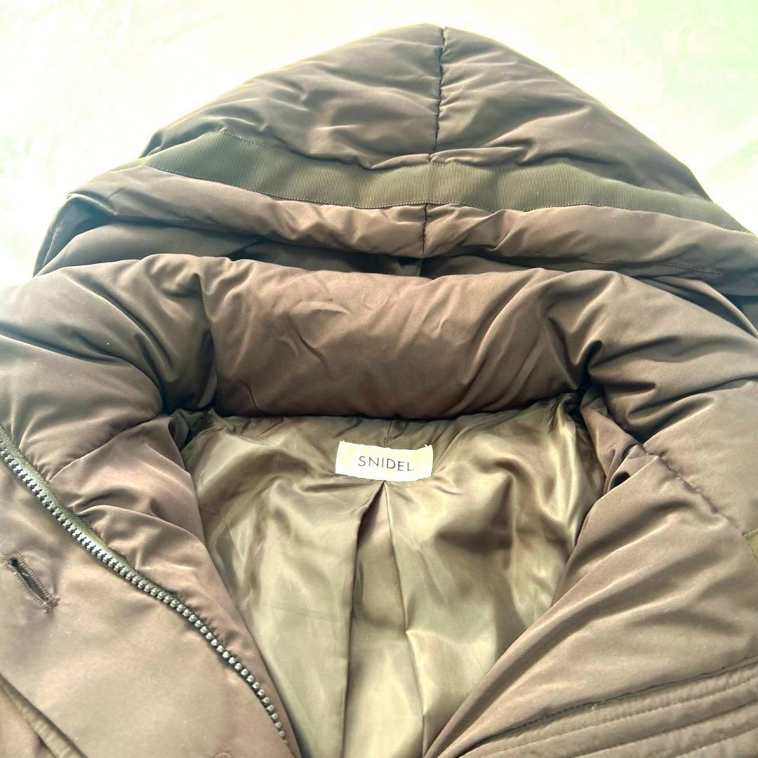 snidel スナイデル 西川アップサイクルショートダウン ブラウン