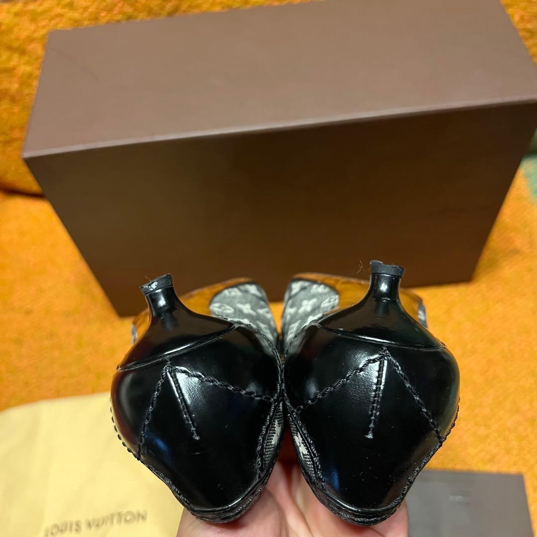LOUIS VUITTON パンプス　モノグラム　ポインテッドトゥ　34