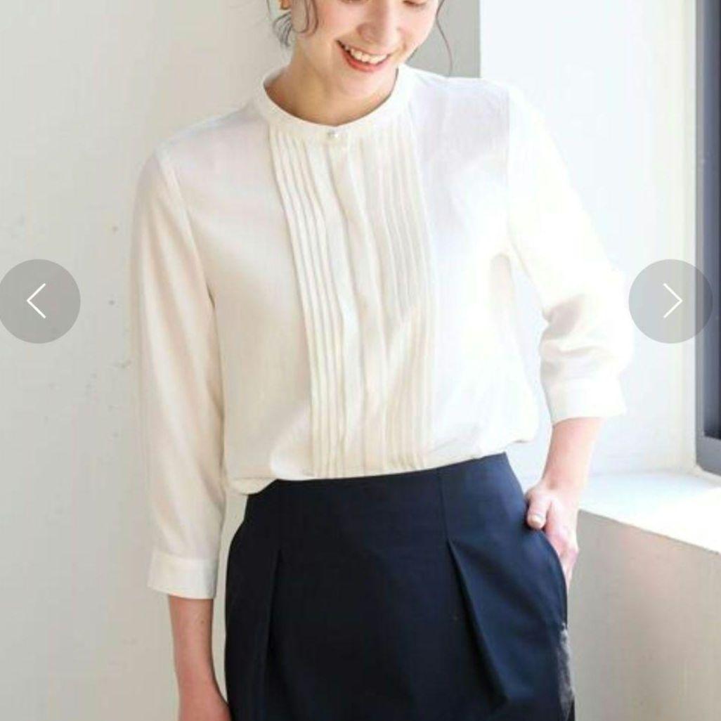 おまとめ2点【美品】SHIPS ドットブブラウス ピンタック ブラウス