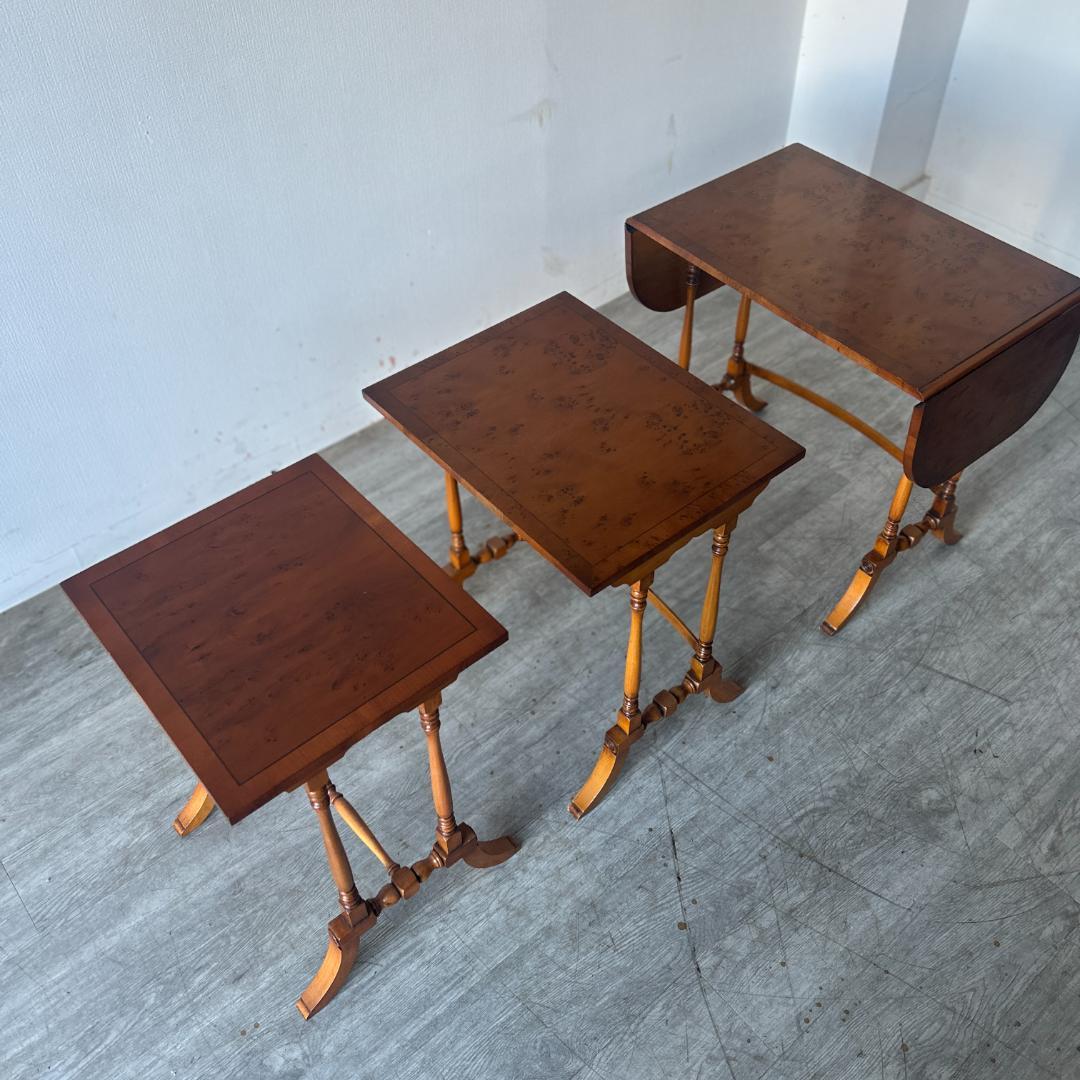 イギリス アンティーク家具 フリップトップ ネストテーブル 1960年 952A