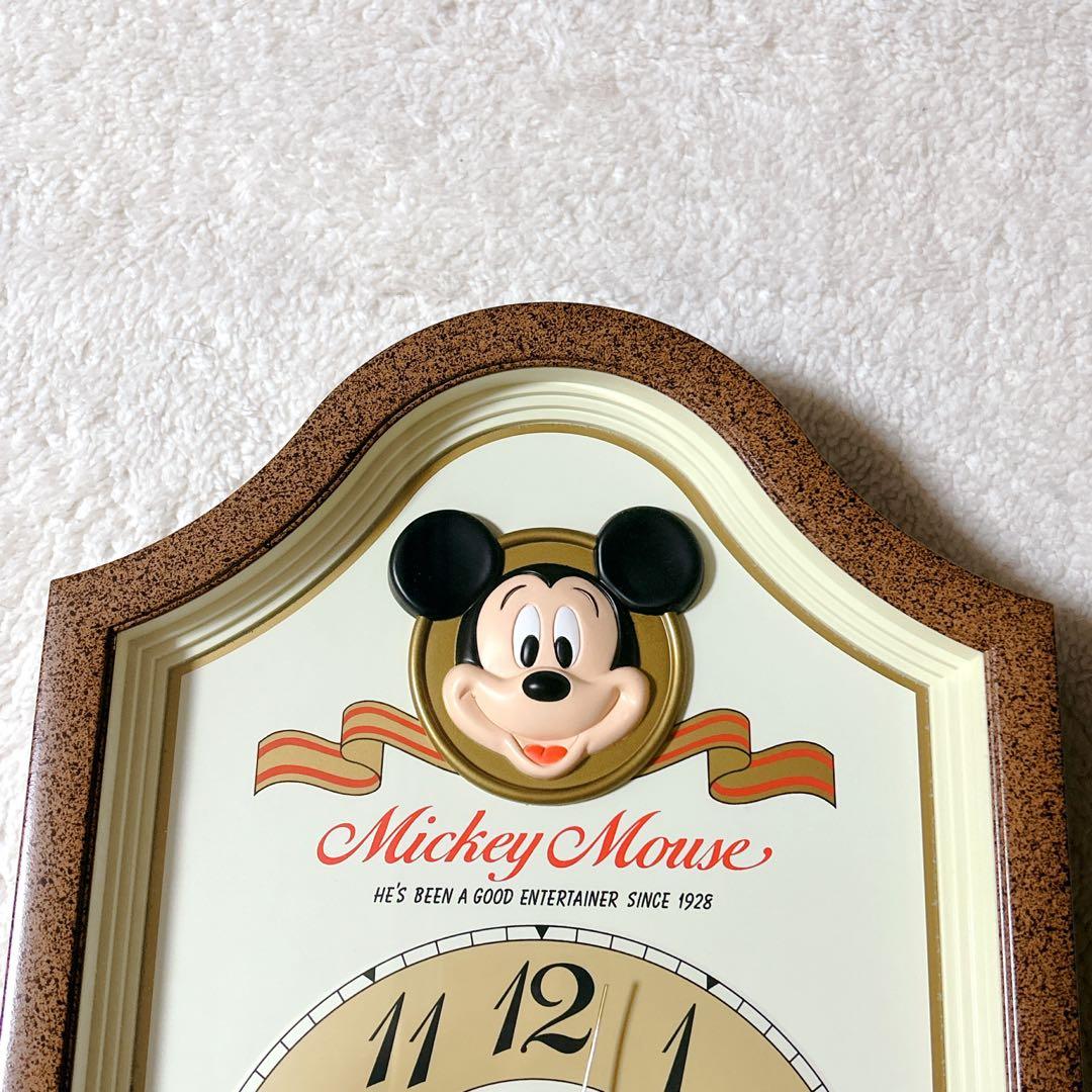 最終価格・希少✨ミッキー　レトロ　壁掛け時計　ディズニータイム　アンティーク
