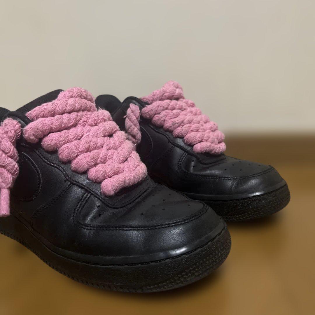 af1黒(ブラック)ロープピンク