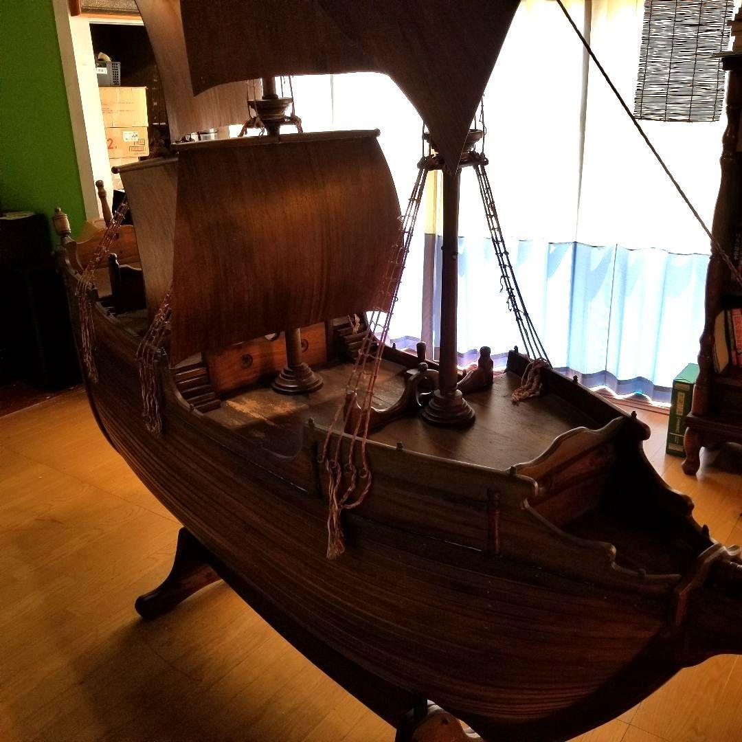 アンティークワインラック　船　ヴィンテージ　スペイン製　チーク材