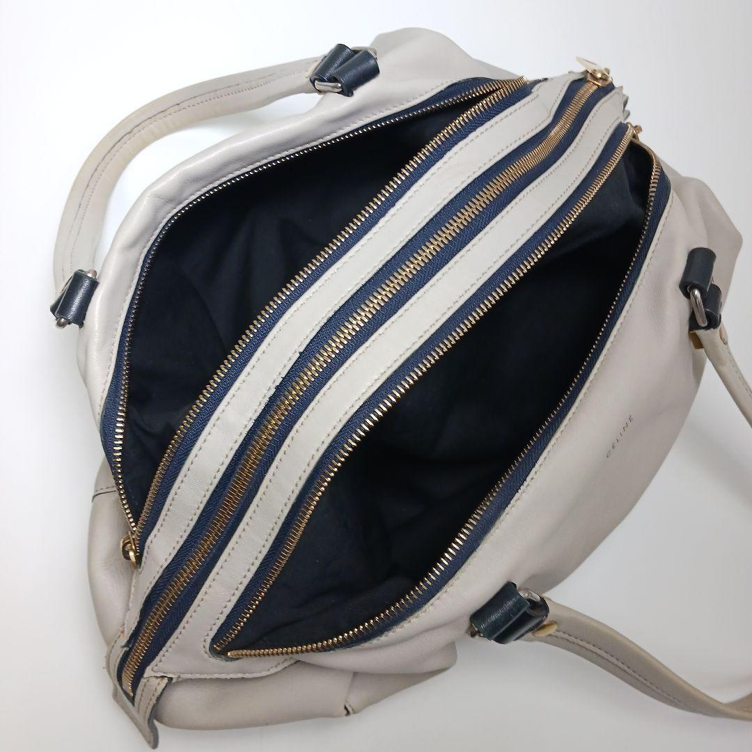 ✨良品✨セリーヌ　マリーヌ　スモールボストン ライトグレー