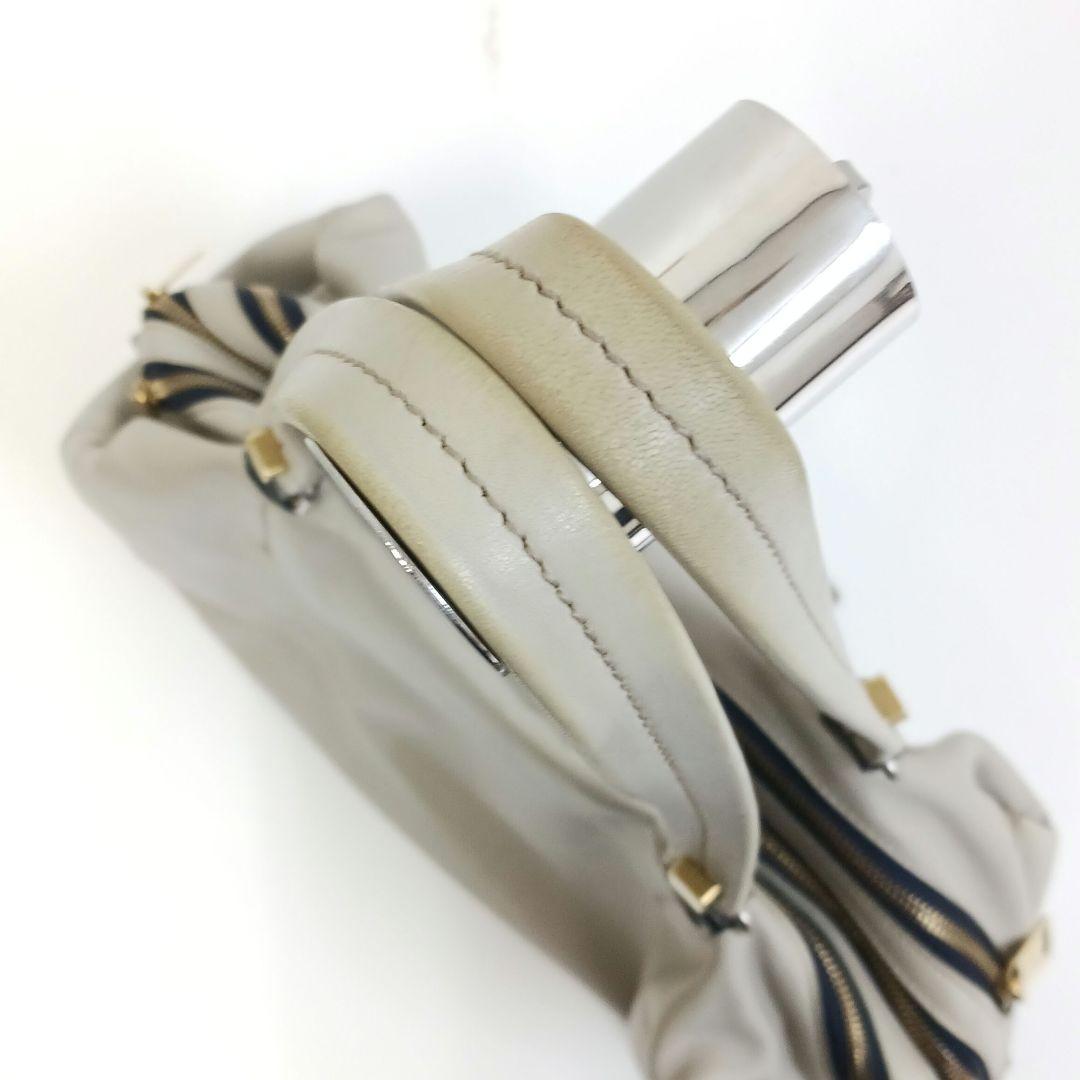 ✨良品✨セリーヌ　マリーヌ　スモールボストン ライトグレー