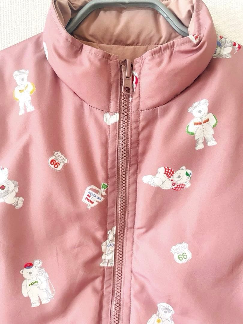 【美品✨】 マドモアゼルノンノン リバーシブル ダウンベスト ピンク M