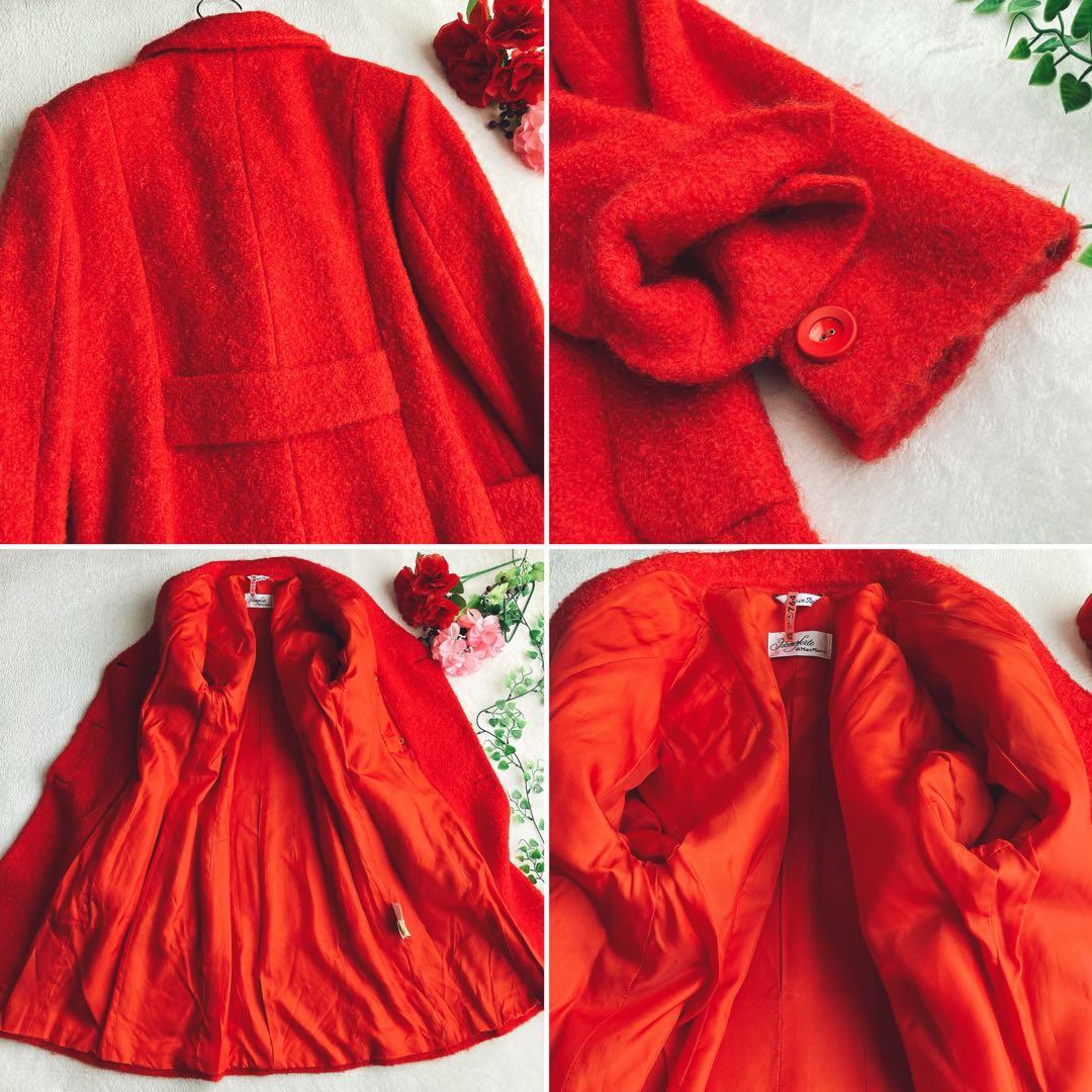 マックスマーラ ピアノフォルテ★ダブル チェスターコート モヘア ウール【美品】