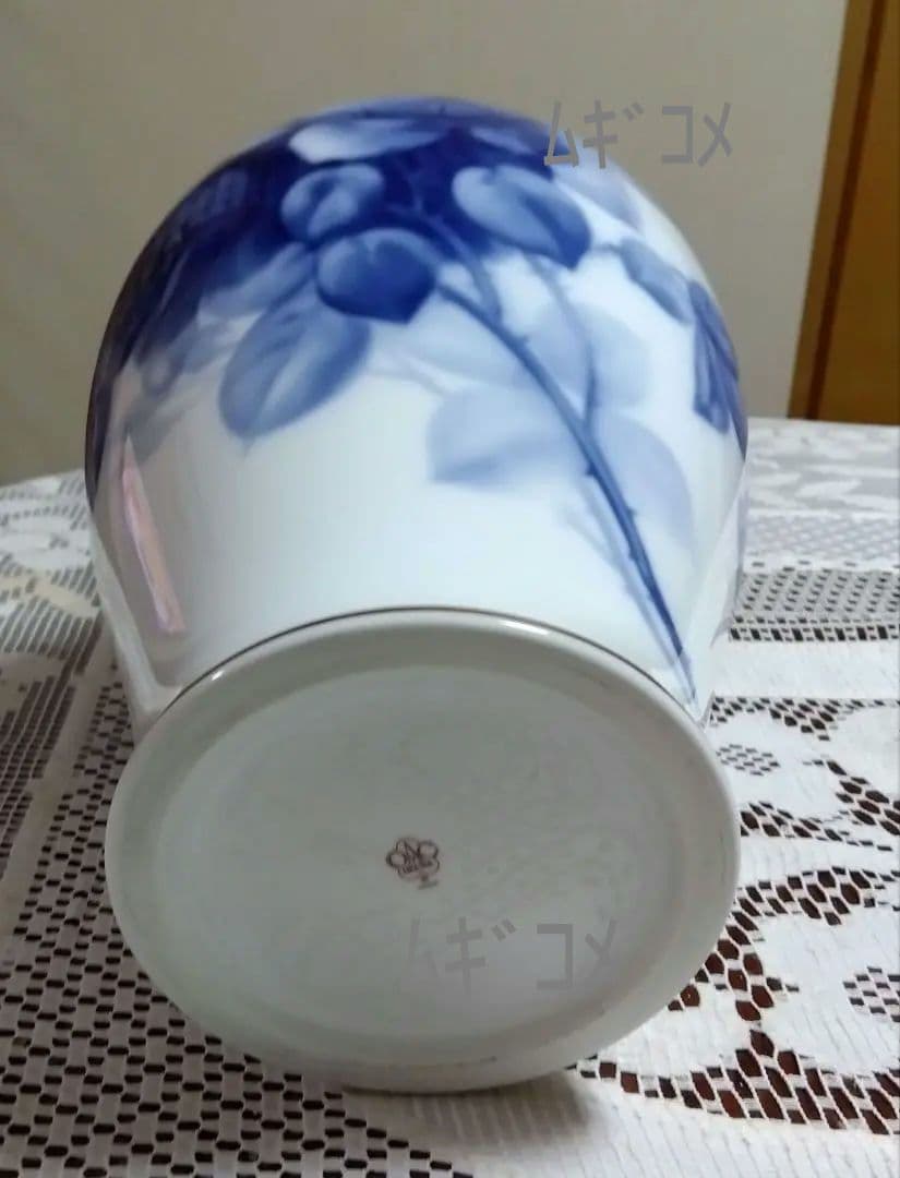 大倉陶園 花瓶花器⑨ブルーローズ〈36cm〉(新品未使用)