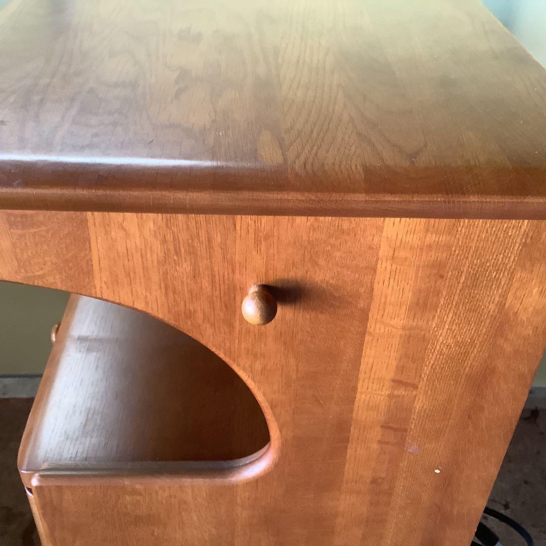 【値下げ！】maruni ナチュラルウッド 電話台 4段引き出し+上部1引き出し