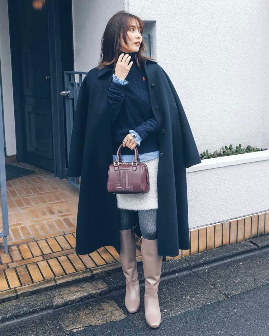 【ぽんちゃん】ラルフローレンスポーツ ケーブルニット タートルネック 黒