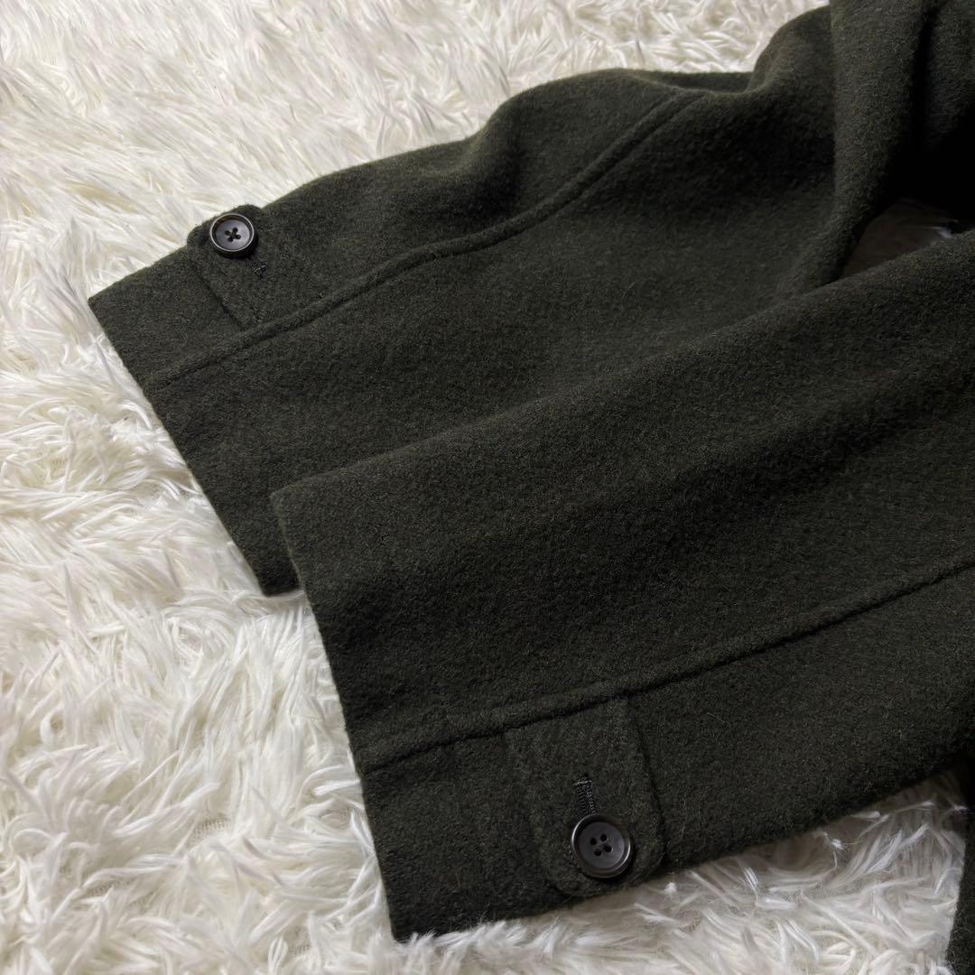 未使用級✨ BEAMS BOY モッサー ロングダッフルコート OLIVE