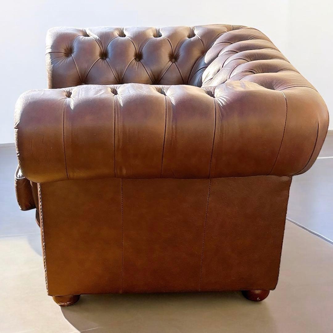 1★送料込み★チェスターフィールドソファ 一人掛け【神奈川県厚木市引取可】