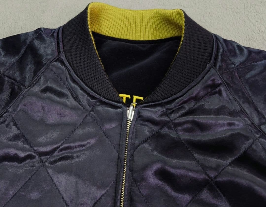 ダルチザン　スーベニアジャケット　スカジャン　ビックリマン　黒　リバーシブル