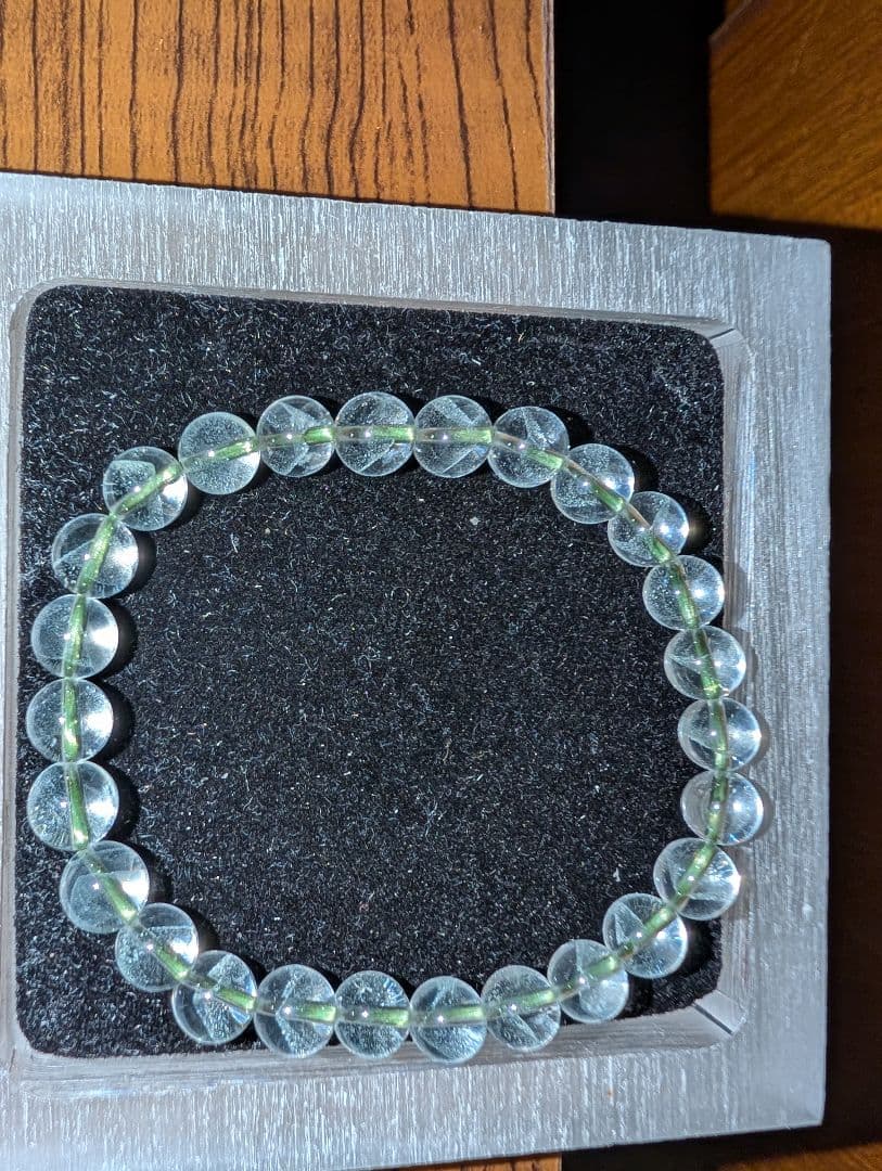 【極上透明】マダガスカル産グリーンファントムブレスレット 新品