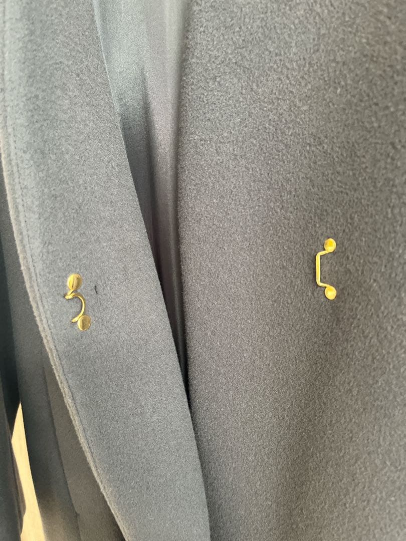 NOBLE ノーブル MTRウールカシミヤVカラーコート グレー