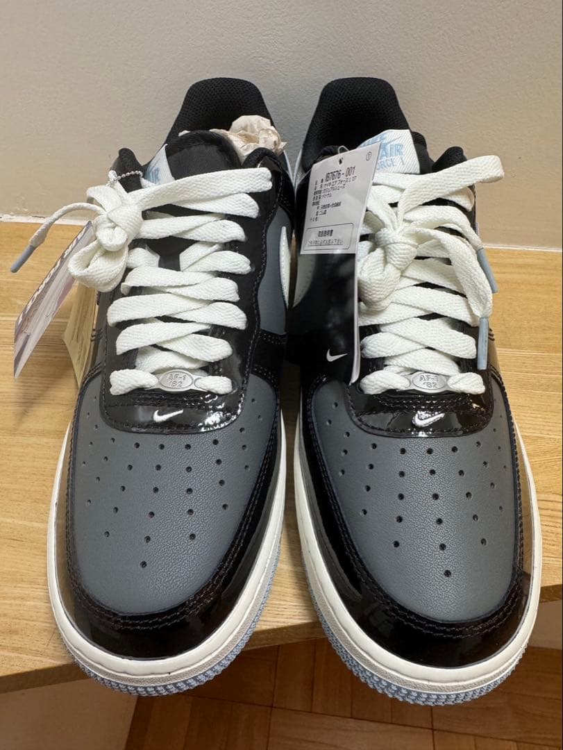 AIR FORCE 1 '07 27.5cm ブラック グレー パテント 新品