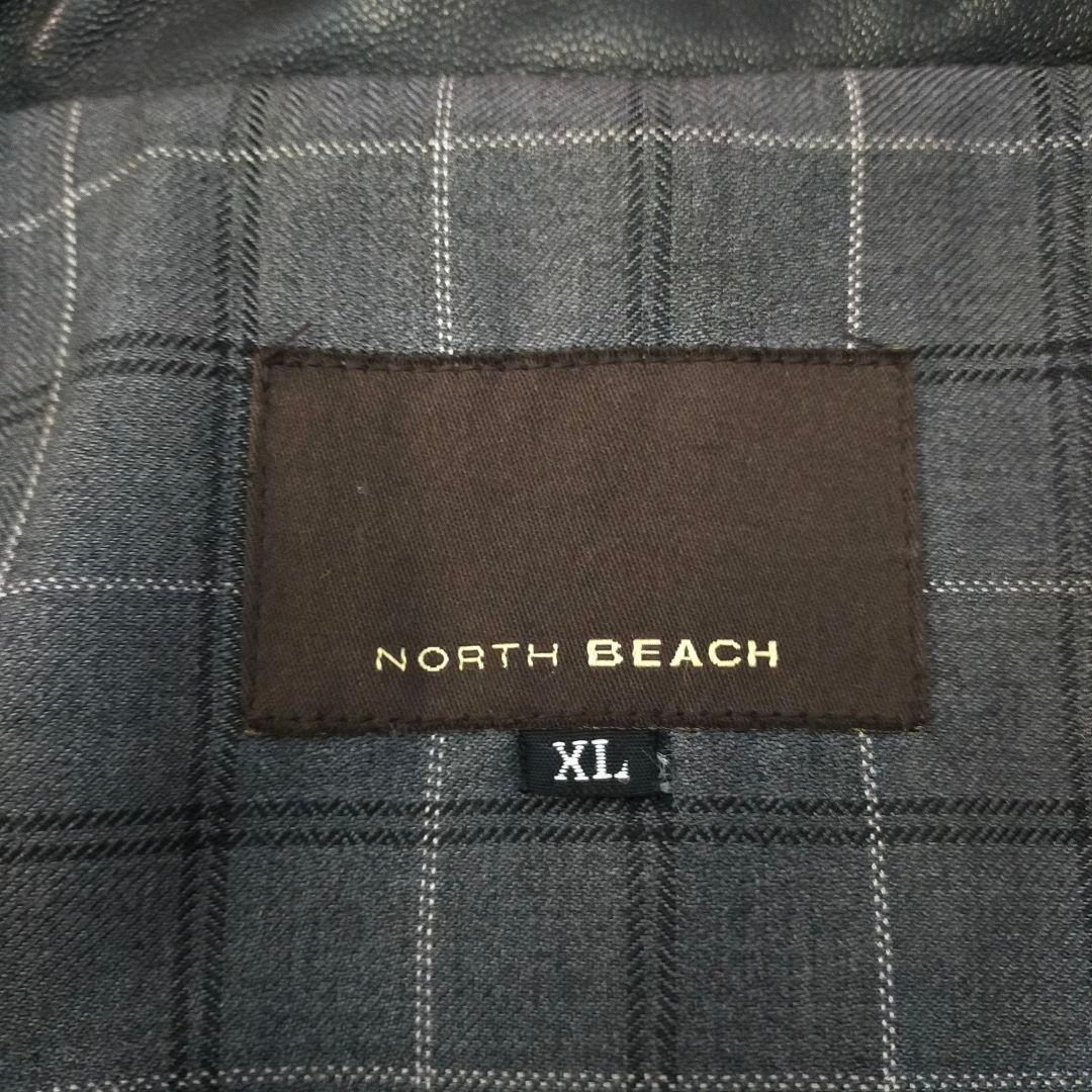 美品　XLサイズ　羊革　オールレザーロングコート　NORTH BEACH