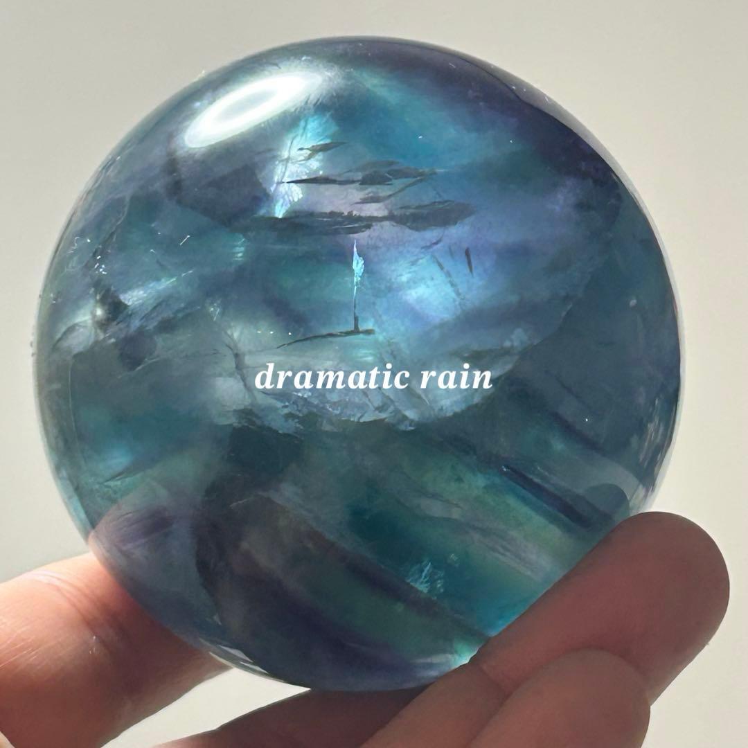 大きなフローライトスフィア 天然石 置物